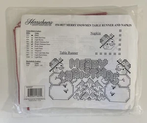 HERRSCHNERS Snowman Christmas Table Runner & Napkin # 54-0037 - Picture 1 of 3