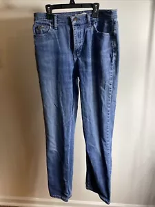 Pantalones de mezclilla para mujer Lee de ajuste relajado pierna recta azul elásticos lavado medio 5 bolsillos 8 L - Imagen 1 de 11