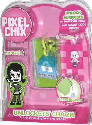 Pixel Chix Mansion Teal House con personajes desbloqueados encanto 2006 Mattel RARO Foto 1 de 3