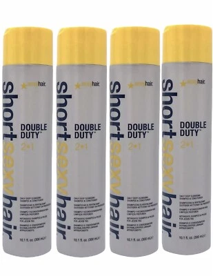 Paquete de 4 champú y acondicionador 2 en 1 de doble función para cabello corto sexy de 10,1 oz Foto 1 de 4