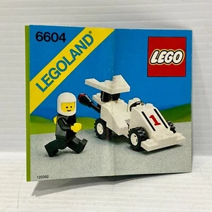Lego 6604 Town Race Car Manual de instrucciones SOLAMENTE - Legoland - Imagen 1 de 2