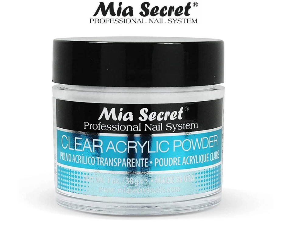Mia Secret 1 Oz Clear Acrylic Powder Professional Nail Art System
