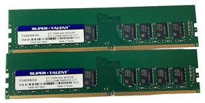 16GB 2x8GB Server Ram PC4-19200 DDR4 2400 DIMM Unbuffered 288Pin ECC F24EB8GS - Picture 1 of 3
