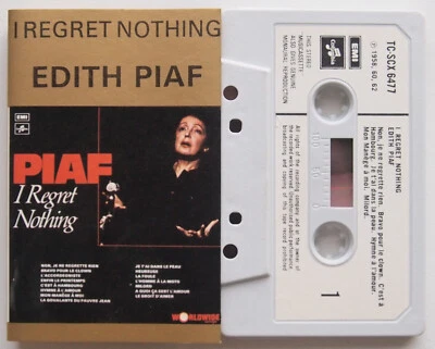 EDITH PIAF - I REGRET NOTHING (COLUMBIA TCSCX6477) 1972 UK CASSETTE TAPE - Image 1 of 3