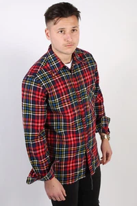 Flannel Shirt 90s Retro Men Vintage Top Multi Size L-SH3234 - Picture 1 of 5