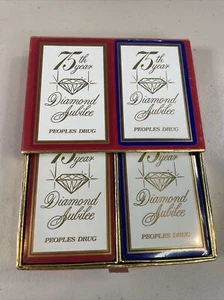 Sealed Congress Playing Cards 75th Year Diamond Jubilee Peoples Drugs Logo - Picture 1 of 4