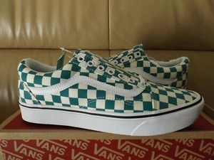 Vans Comfycush Old Skool Checker Men's Size 9 Skate Shoes Quetzal/White NEW - Picture 1 of 12