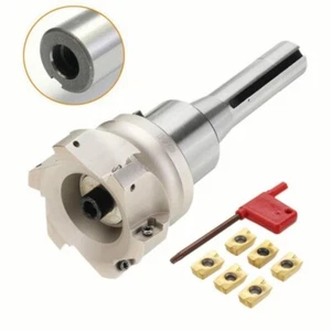 BAP400R 80-27 6Flute CNC Face Milling Cutter +R8-FMB27 7/16 +10Pcs APMT1604PDER - Picture 1 of 5