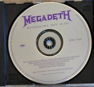 Megadeth Reckoning Day Cd Single *RARE*