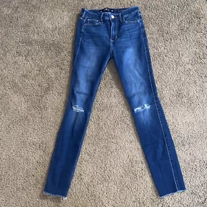 Jeans elasticizzati classici Hollister Crop Super Skinny taglia 0R 24x26 - Foto 1 di 12