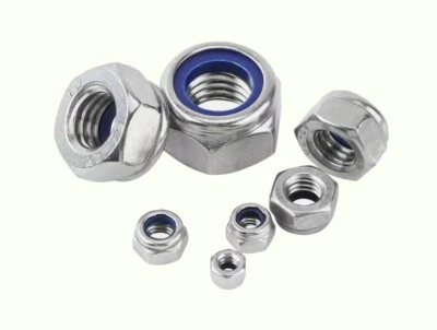 Assortimento 140 dadi autobloccanti inox AISI 316 da M3 a M12 passo grosso MA - Immagine 1 di 2
