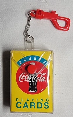Vintage Always Coca Cola Playing Cards 1996  Plating Cards W/Orginal Keychain  - Image 1 of 4