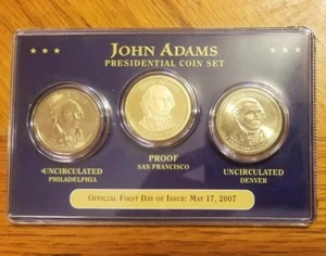 2007 John Adam's Official Day of Issue Presidential Coin Set - Bild 1 von 2
