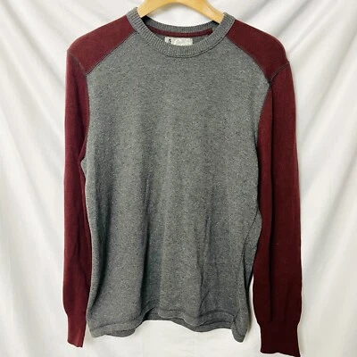 Camisa Lucky Brand Tejida Para Hombre Granate/Gris Manga Larga Grande Pullover Térmico Foto 1 de 4