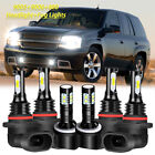 For Chevy Trailblazer 2002-2005 - 6x LED Headlight Hi/Lo Beam + Fog Lights 6000K Chevrolet TrailBlazer