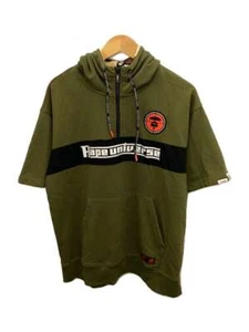 A BATHING APE Short Sleeve Hoodie cotton green L Used - Picture 1 of 5