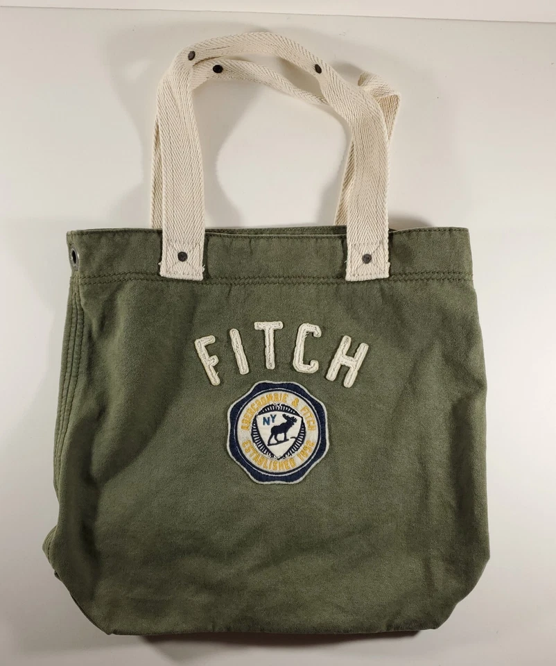 Abercrombie & Fitch зеленый NY лось книга сумка с короткими ручками - Изображение 1 из 4