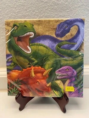 Dino Blast Dinosaur Birthday Party Luncheon Paper Napkins 16ct. - 3 ply - Image 1 of 2