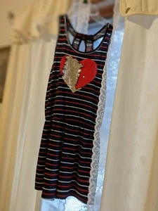 Girls Sequence Heart Romper (Size 16, XXL) - Picture 1 of 3