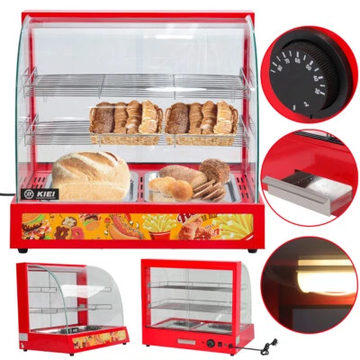 Counter Top Heated Hot Food Warmer Commercial Display Cabinet Pie Pizza Warming - Image 1 of 4