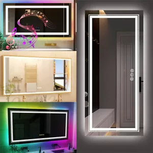 1200MM All Styles LED Bathroom Mirror RGB/Bluetooth/Gold Aluminum Vanity Mirror - Picture 1 of 66