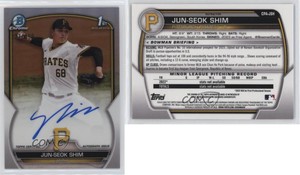 2023 Bowman Chrome Prospect Auto Refractor /499 Jun-Seok Shim #CPA-JSH Auto
