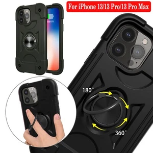 Phone Case w/ Ring Stand Holder Cover Shockproof For iPhone 13/13 Pro/13 Pro Max - Picture 1 of 16