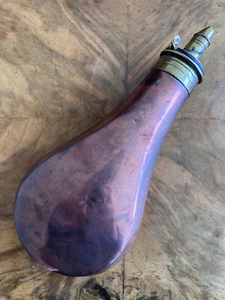 Exceptionally Large 10" Sykes Patent Powder Flask - Picture 1 of 23