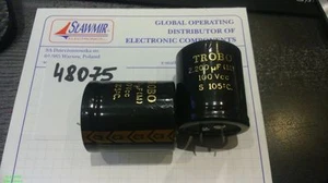 Condensador electrolítico a presión TROBO 2200uF100V 105C 35x40 ERS100SU2200 2 piezas - Imagen 1 de 2