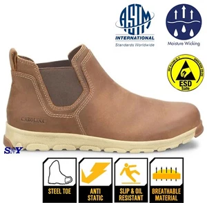Men's CAROLINA Boots Aluminum Toe Breathable Romeo Work Slip Resistant Shoes ESD - Picture 1 of 8