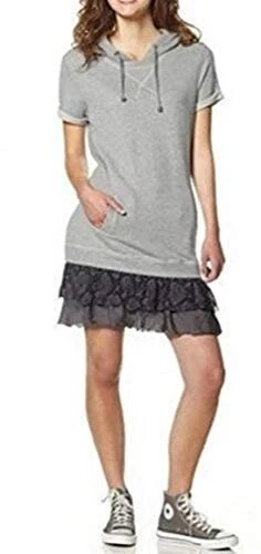 Sweatkleid Kleid Roanne mit Kaputze - Grau meliert Gr. XS NEU - Bild 1 von 1