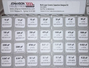 Johanson Dielectrics Multi-Layer Ceramic Cap Kit S-0603Digi - New - 6 Kit total - Picture 1 of 2
