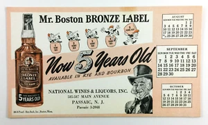 Alter Mr Boston Bronze Label Bourbon Werbung Tintenlöscher New Jersey - Bild 1 von 2