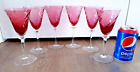 SET 6 THEREISENTHAL Glass F. SCHMIDT "GARDA" Swirl 7 1/8" Claret Wine Goblets #2