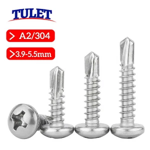 PAN HEAD SELF DRILLING TEK SCREWS STAINLESS STEEL METAL FIXING WINDOWS ROOFING - Picture 1 of 28