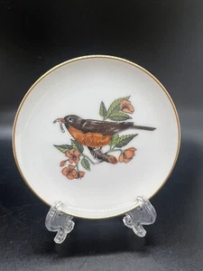 Neiman Marcus By Fritz And  Floyd Small Plates Bird on Branch Set Of 4 - Picture 1 of 6