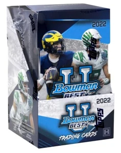 2022 BOWMAN'S BEST UNIVERSITY FOOTBALL HOBBY BOX BLOWOUT CARDS - Picture 1 of 2