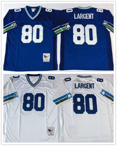 Vintage Steve Largent #80 Seattle Seahawks Throwback Stitched Jersey Cover
