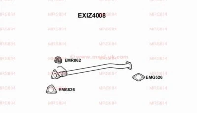 EXIZ4008 Mitte Link Rohr Mit Flex Isuzu Diesel 2.5 3/2012 - 4/2018 - Bild 1 von 4