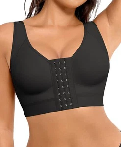 FeelinGirl Compression Bra Post Surgery Mastectomy Bra Front Closure Surgical - Picture 1 of 6