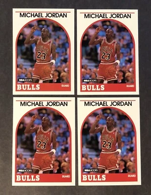 Lote de 4 tarjetas 1989-90 NBA Hoops Michael Jordan #200 - casi nuevo-como nuevo - Chicago Bulls Foto 1 de 2