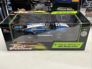 RACING CHAMPIONS FAST AND FURIOUS 1/18 SCALE 1965 SHELBY COBRA DIECAST! NIB!! - Picture 1 of 10