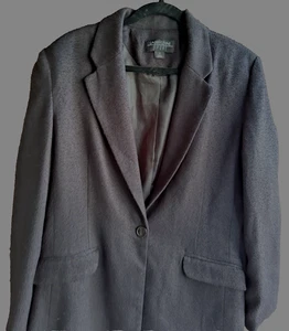 Vintage Larry Levine schwarzer Damenblazer mit einem Knopf Größe 16 – schön - Bild 1 von 3