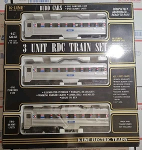 K-Line O Scale Amtrak 3 Car Budd Diesel RDC Passenger Set K-1935 Brand New - Picture 1 of 18