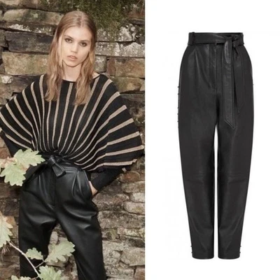 Pantalones y cinturón de cuero negro SASS & BIDE "Ready Or Not" talla 36 (AU 6) - $1100 NUEVOS CON ETIQUETAS Foto 1 de 4