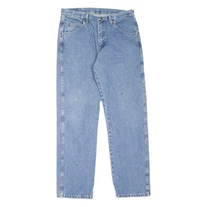 WRANGLER Mens Jeans Blue Regular Straight W34 L32 - Picture 1 of 6