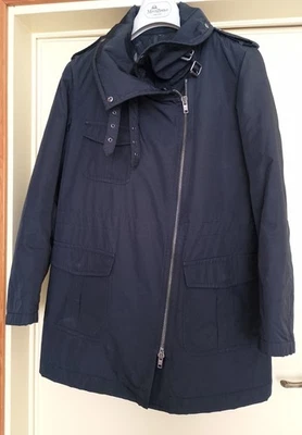 ALLEGRI Black Giaccone Donna Zipfront Short Raincoat Rain Jacket Women IT44/US M Foto 1 de 4