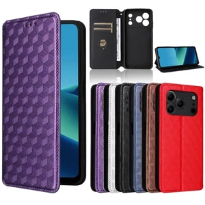 For Doogee Note 56/56 PRO/56 PLUS Fashion Grid Wallet Leather Stand Cover Case - Picture 1 of 25