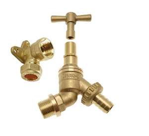 Tamper Proof Anti Vandal Garden Hose Bib Tap 1/2" Brass with Removable Head - Picture 1 of 7