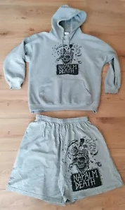 Napalm Death Kaputzen Pullover Shirt +Shorts 80er Jahre L (wie M) Morbid Angel - Bild 1 von 5
